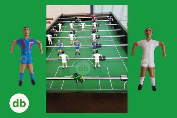 Futbolin jugadores hierro piernas separadas en Don Billar